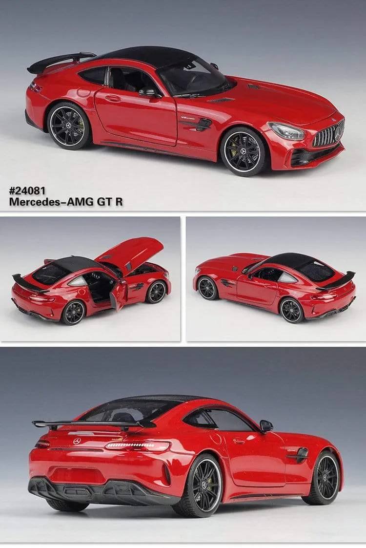 1:24 Mercedes-Benz AMG GT R Alloy Metal Diecast Cars Model Inital Toy Car Children Boy Toys collection toy tools gift