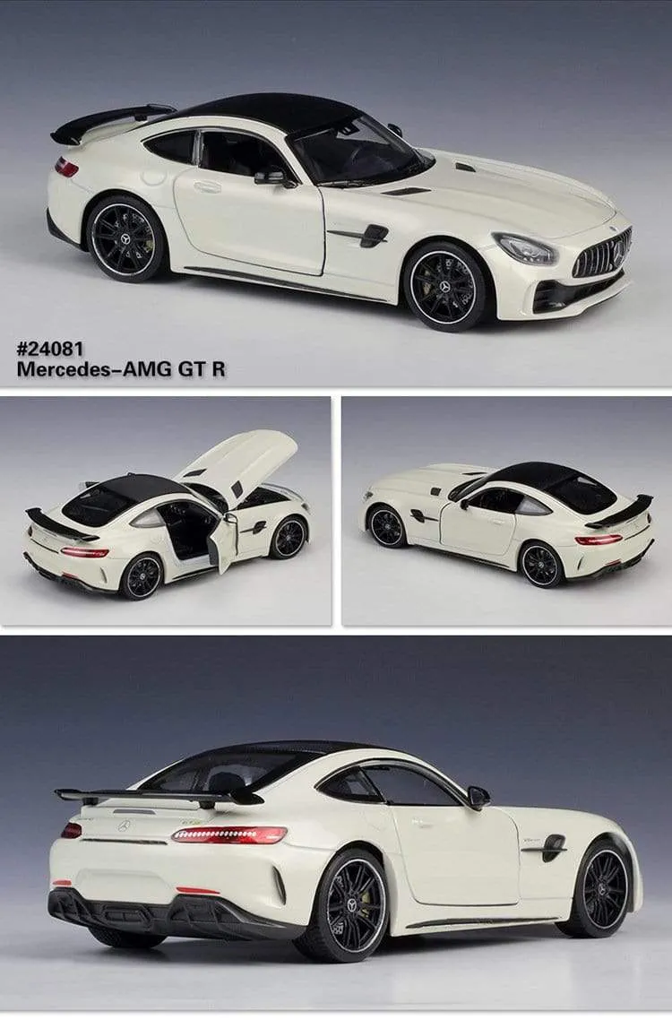 1:24 Mercedes-Benz AMG GT R Alloy Metal Diecast Cars Model Inital Toy Car Children Boy Toys collection toy tools gift