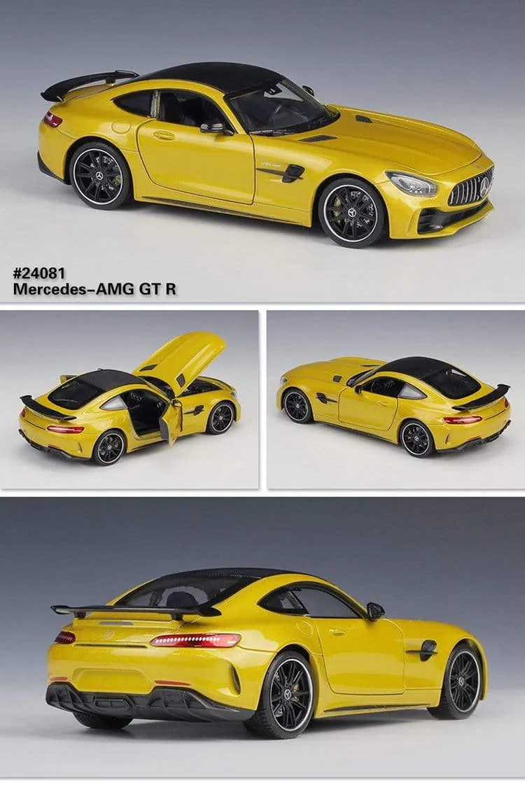 1:24 Mercedes-Benz AMG GT R Alloy Metal Diecast Cars Model Inital Toy Car Children Boy Toys collection toy tools gift