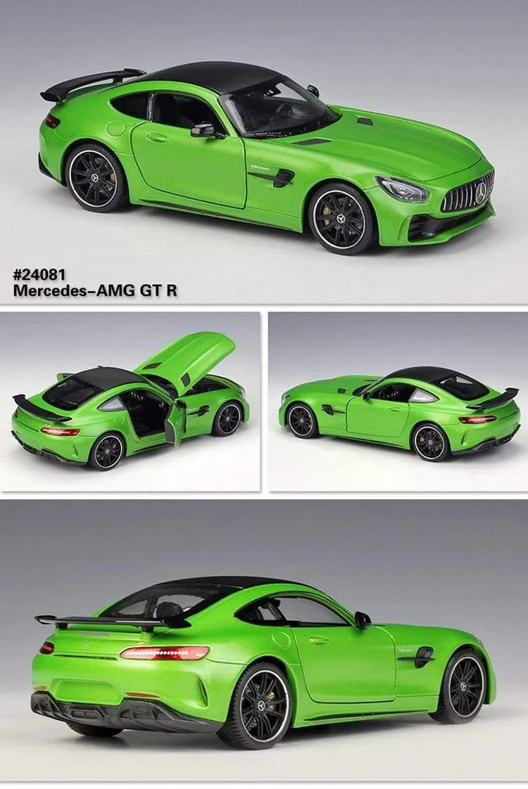 1:24 Mercedes-Benz AMG GT R Alloy Metal Diecast Cars Model Inital Toy Car Children Boy Toys collection toy tools gift