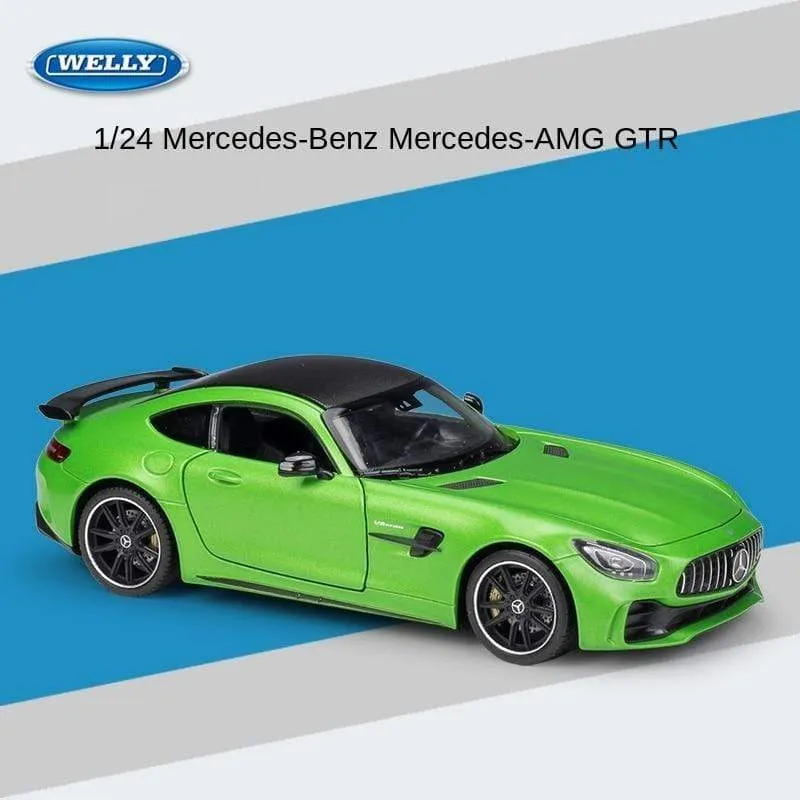 1:24 Mercedes-Benz AMG GT R Alloy Metal Diecast Cars Model Inital Toy Car Children Boy Toys collection toy tools gift