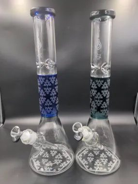 16 Genie 9mm Sandblasted Beaker Bong