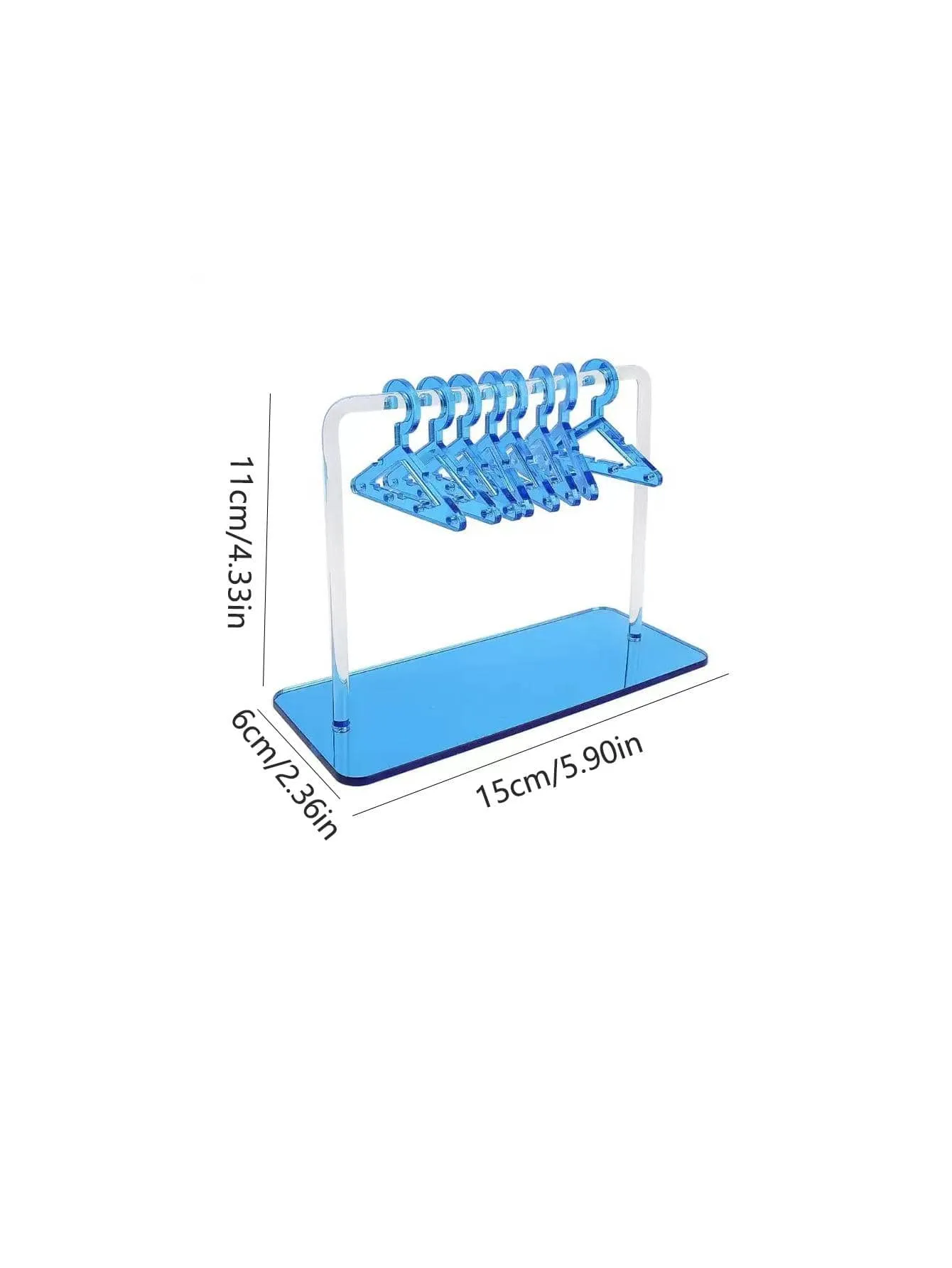 1pc Clear Clothes Hanger Design Jewelry Tower, Simple Plastic Earrings Storage Tower For Desk