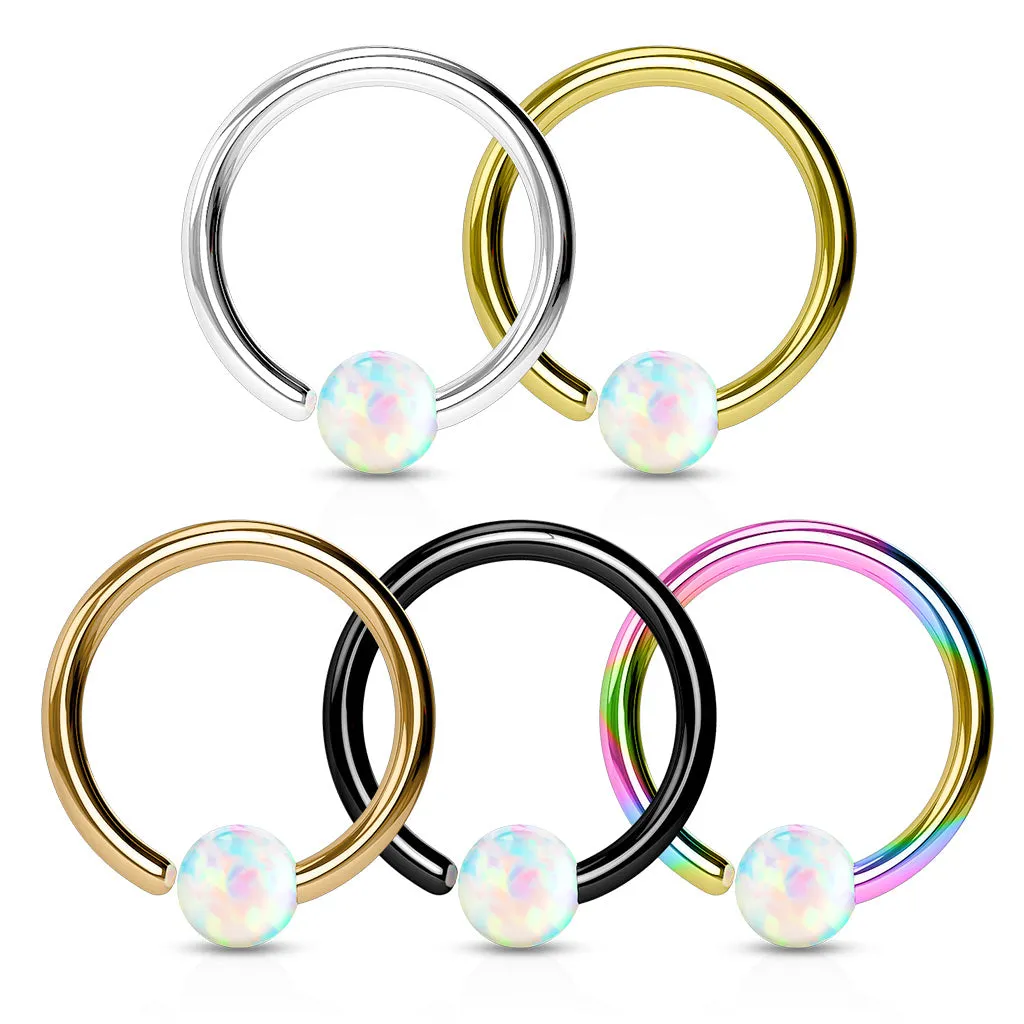 5 Pcs Value Pack Opal Ball Fixed WildKlass Hoop Ring for Nose