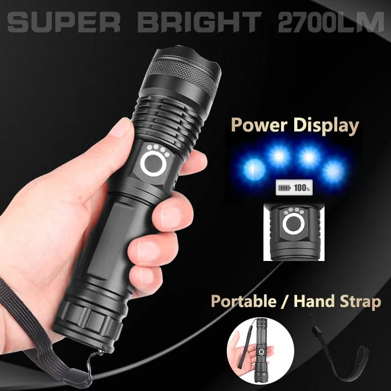 90000 lumens XLamp xhp70.2 hunting most powerful led flashlight rechargeable usb torch cree xhp70 xhp50 18650 or 26650 battery