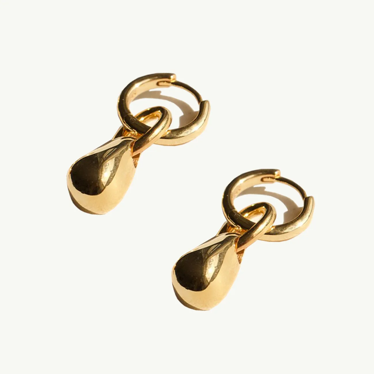 925 PERA DROP EARRINGS GOLD