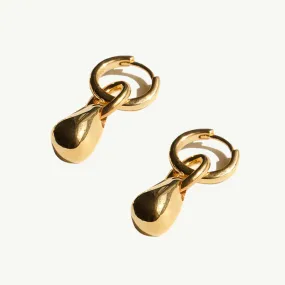 925 PERA DROP EARRINGS GOLD