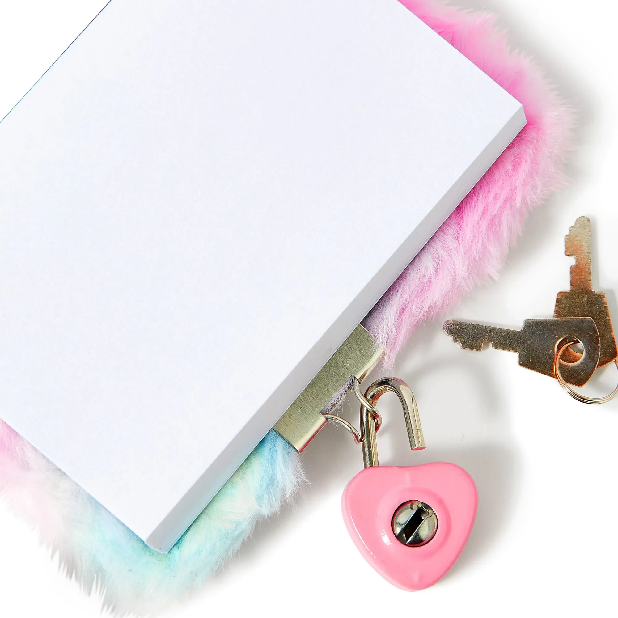 Accessorize London Girl's Mini Fluffy Freya Bear Lockable Notebook Diary