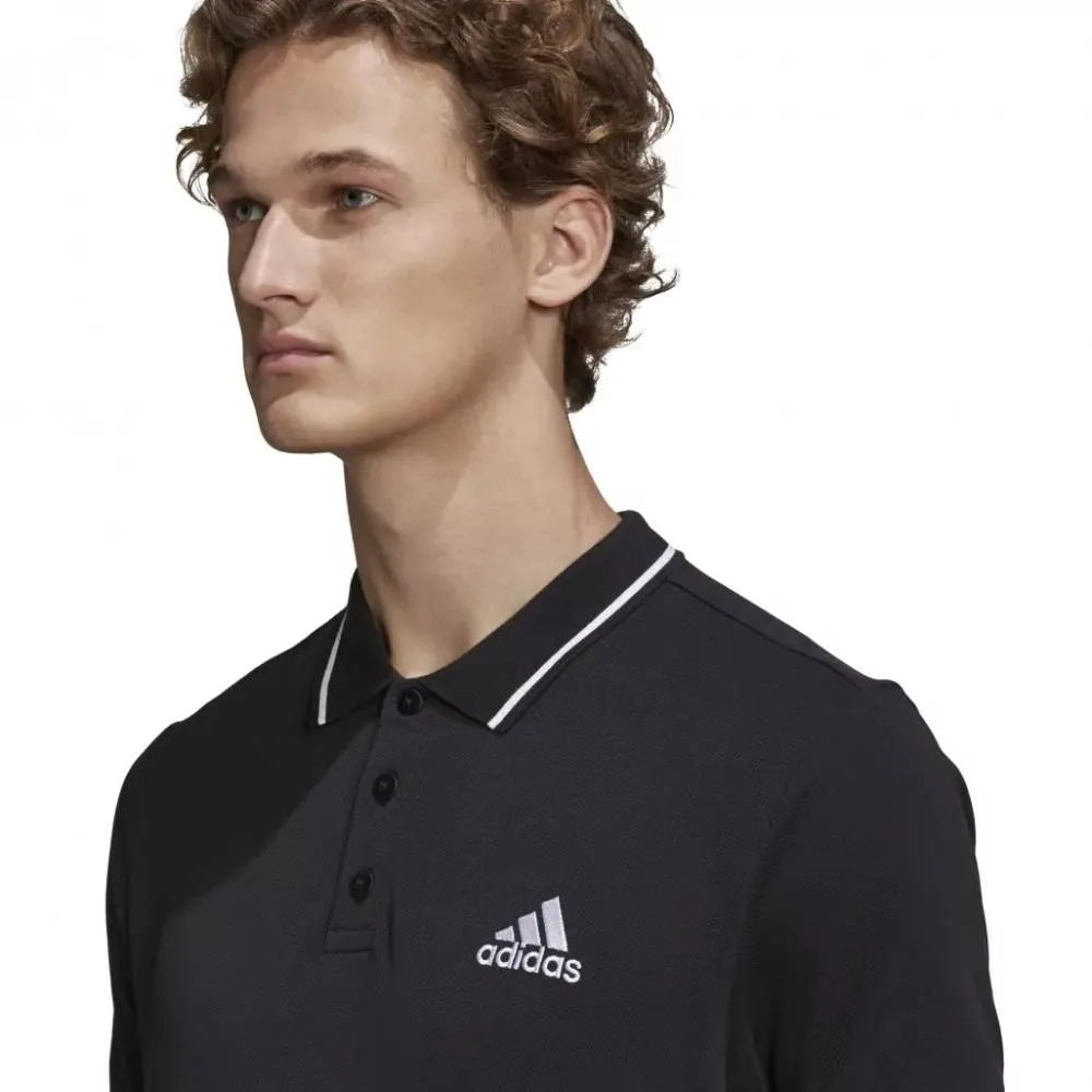 Adidas Men's Sl PQ PS Polo Shirt (Black)