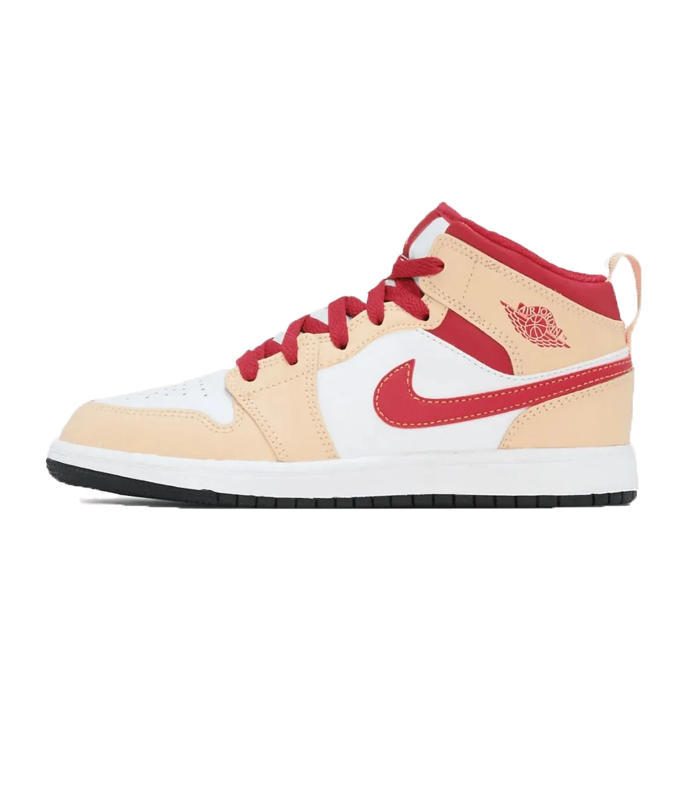 Air Jordan 1 Mid PS 'Light Curry Cardinal Red'