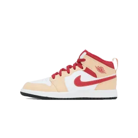 Air Jordan 1 Mid PS 'Light Curry Cardinal Red'