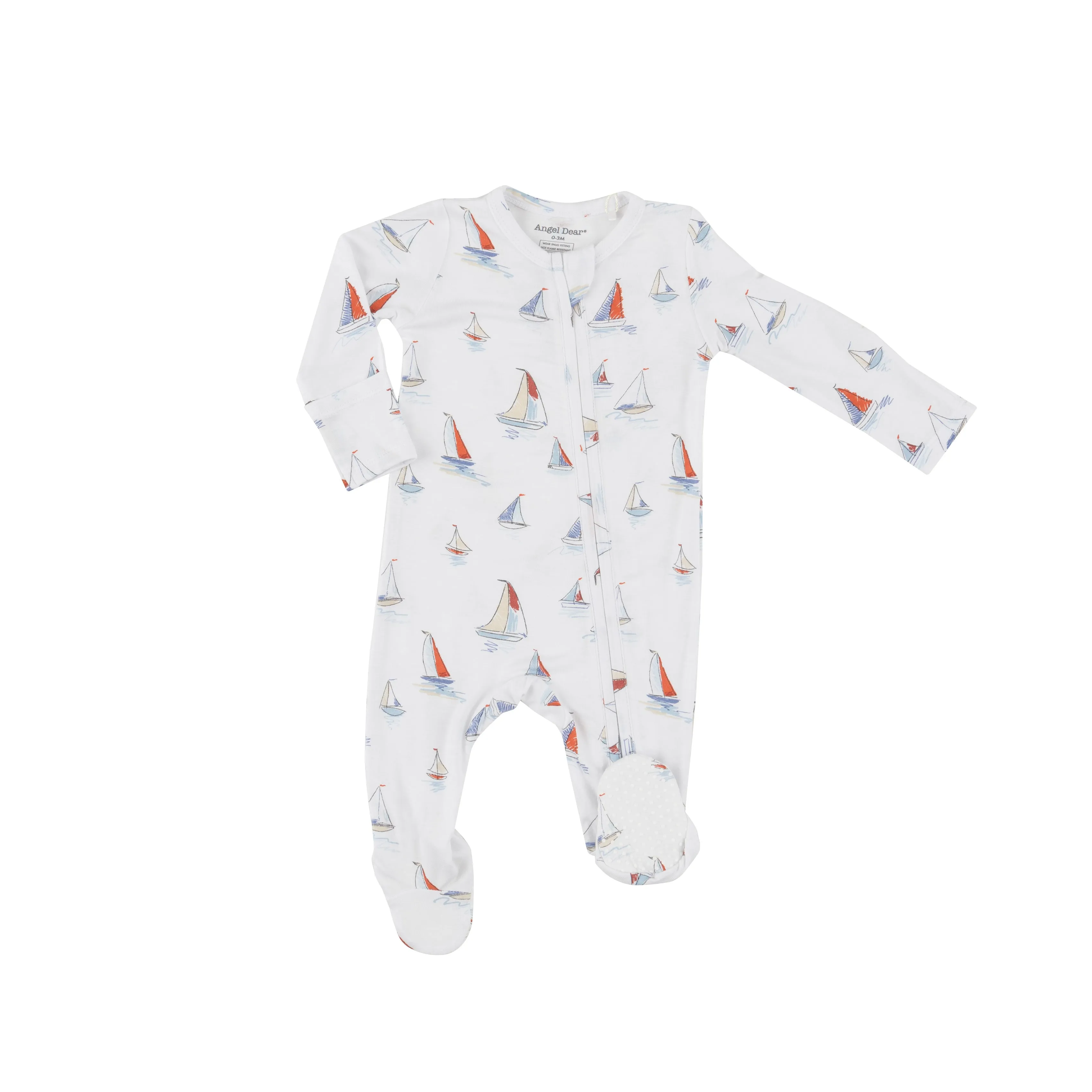 Angel Dear 2 Way Zipper Footie, Sketchy Sailboats