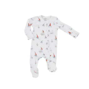 Angel Dear 2 Way Zipper Footie, Sketchy Sailboats