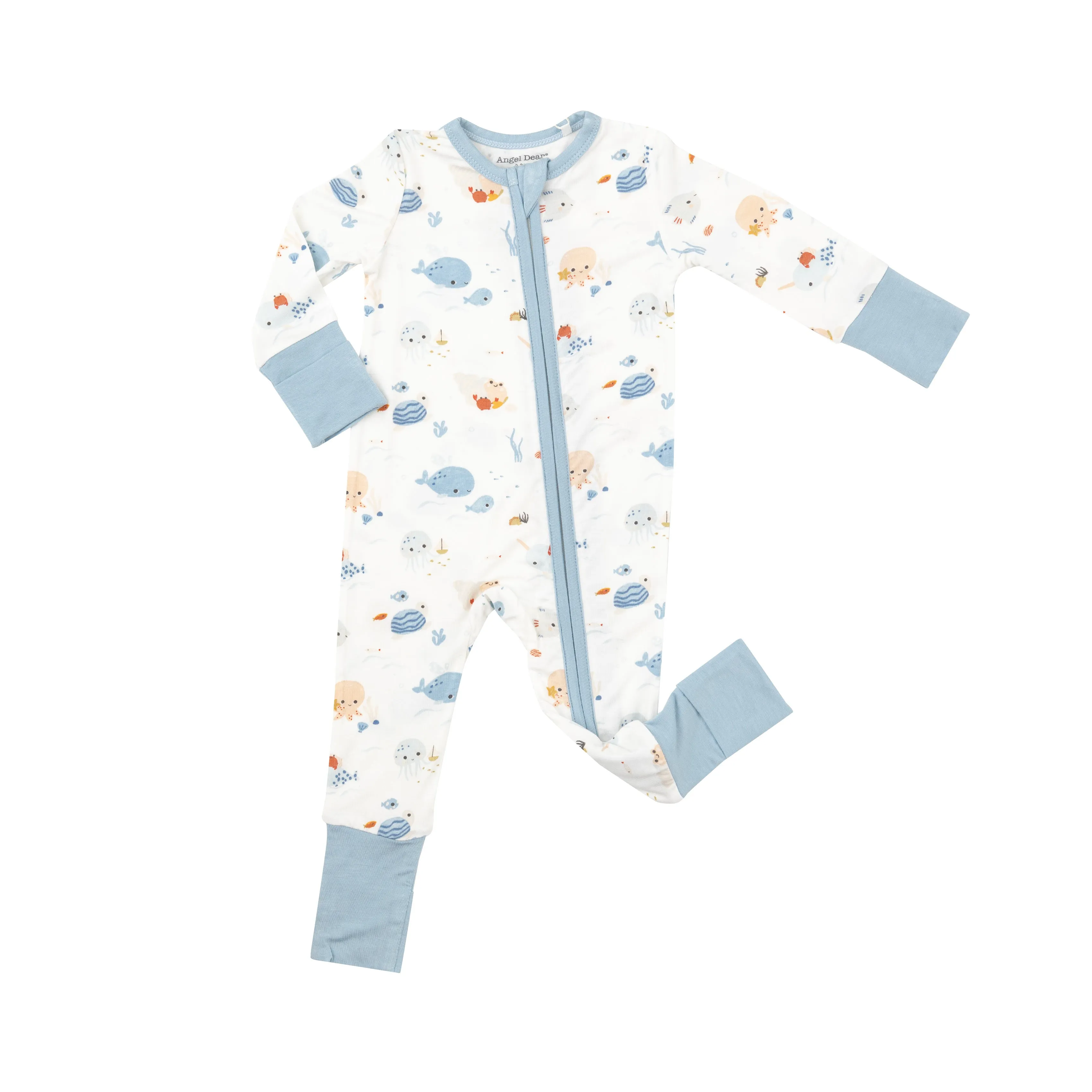 Angel Dear 2 Way Zipper Romper, Cute Ocean