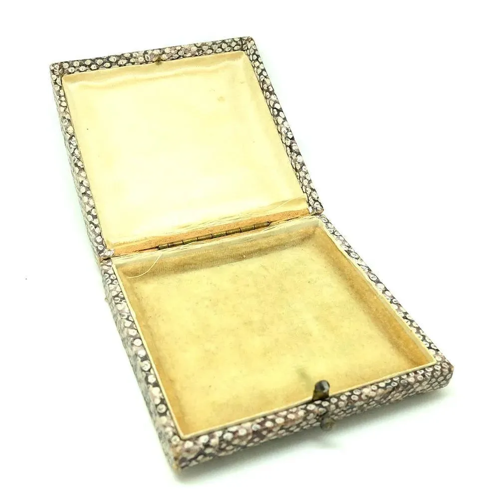 Antique Edwardian Faux Snake Skin Jewellery Box