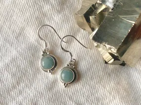 Aquamarine Ari Dot Earrings