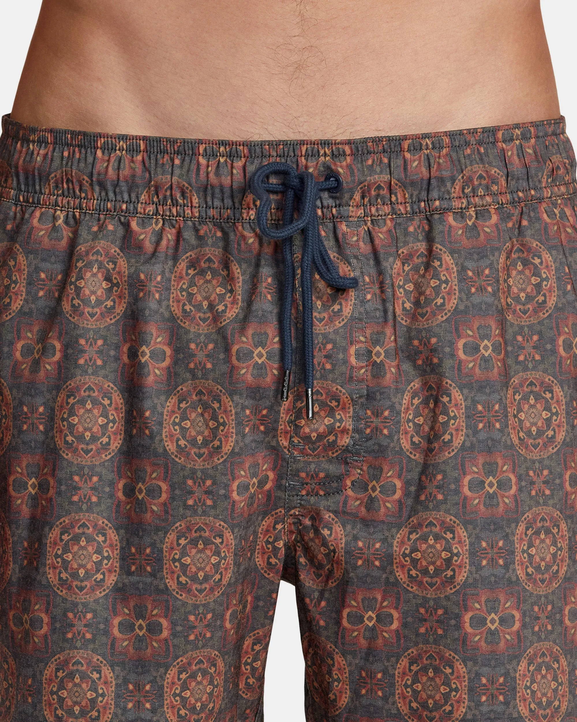 Barnes Elastic Waist Boardshorts 17" - Red Earth