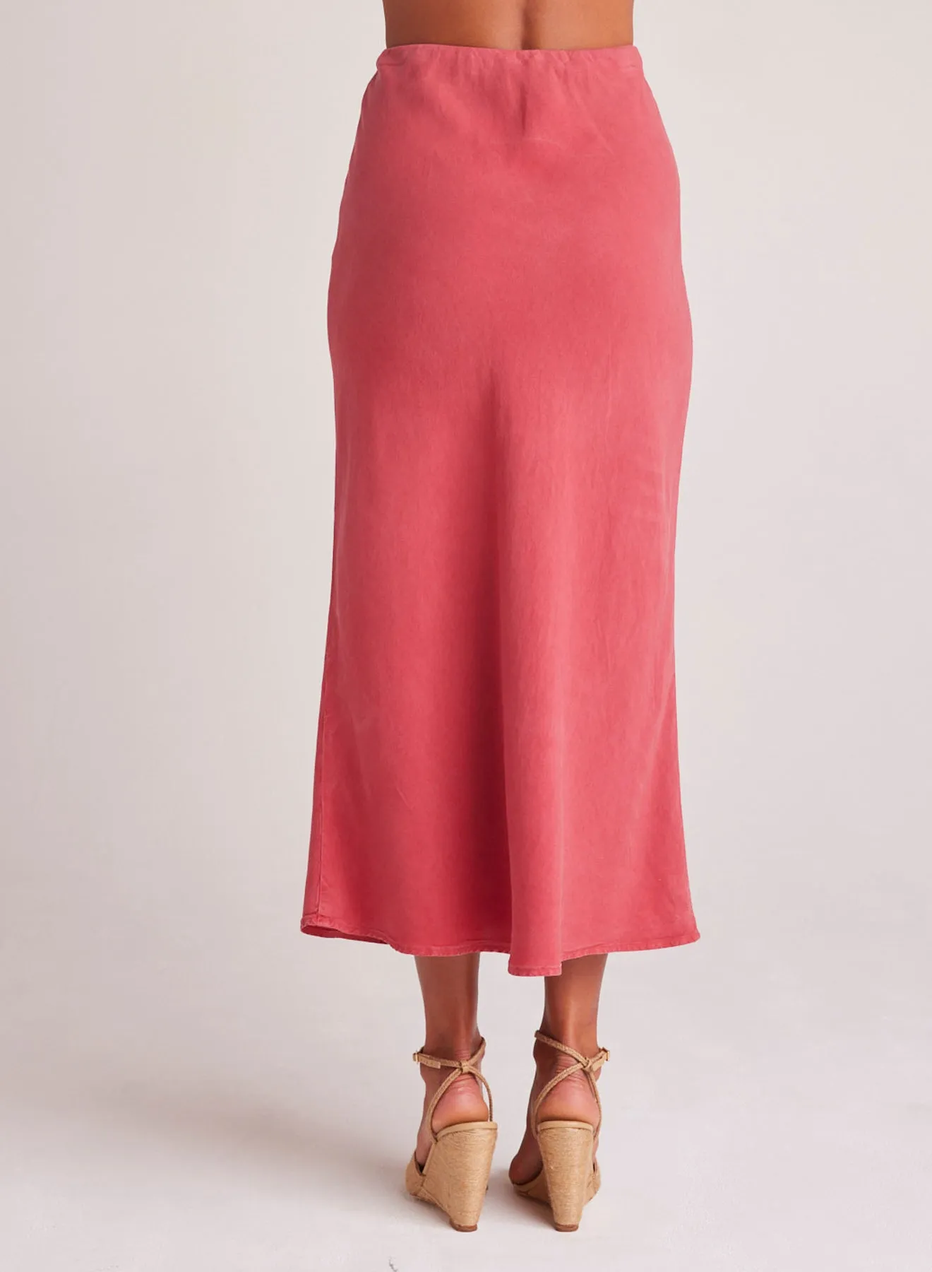 Bias Midi Skirt - Riviera Red