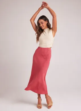 Bias Midi Skirt - Riviera Red