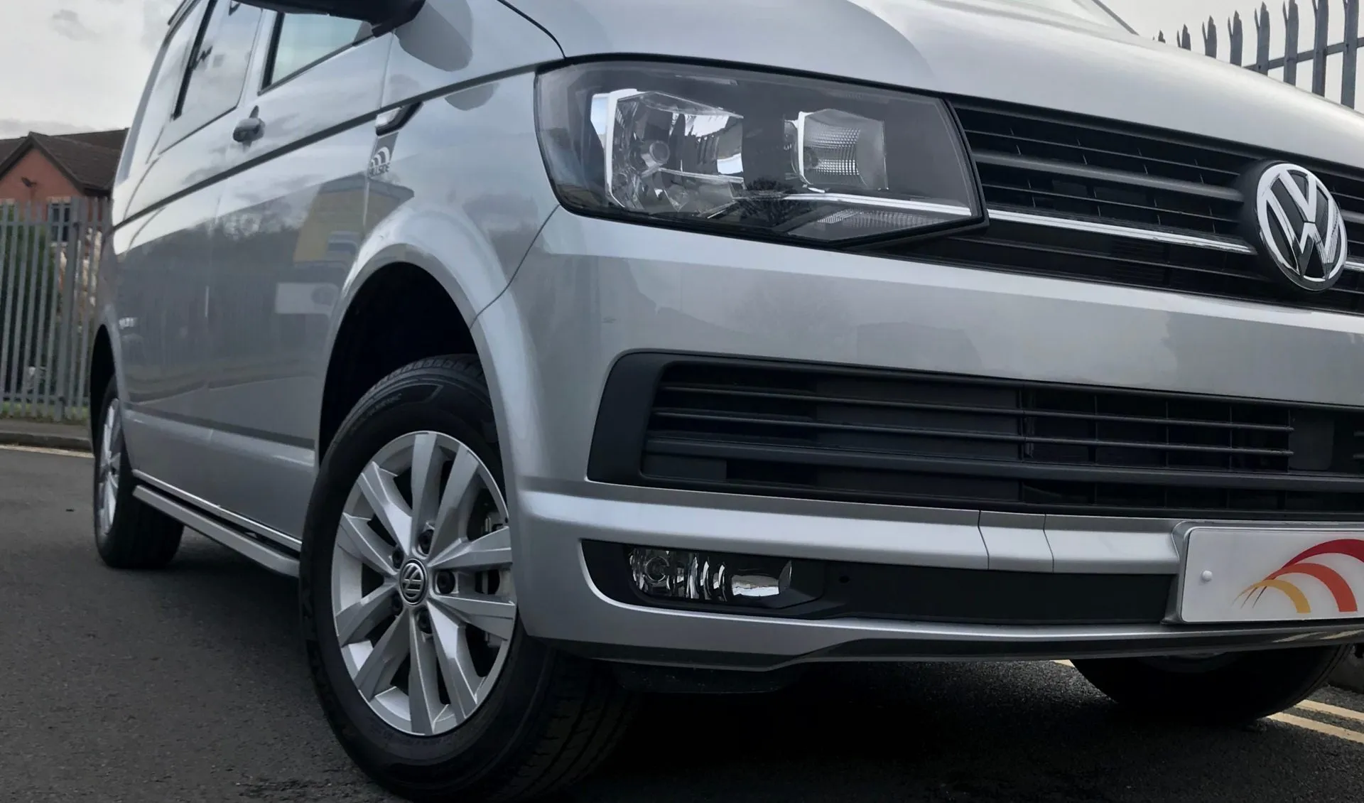 Black Angular OE Style Side Bars for Volkswagen Transporter T6 SWB