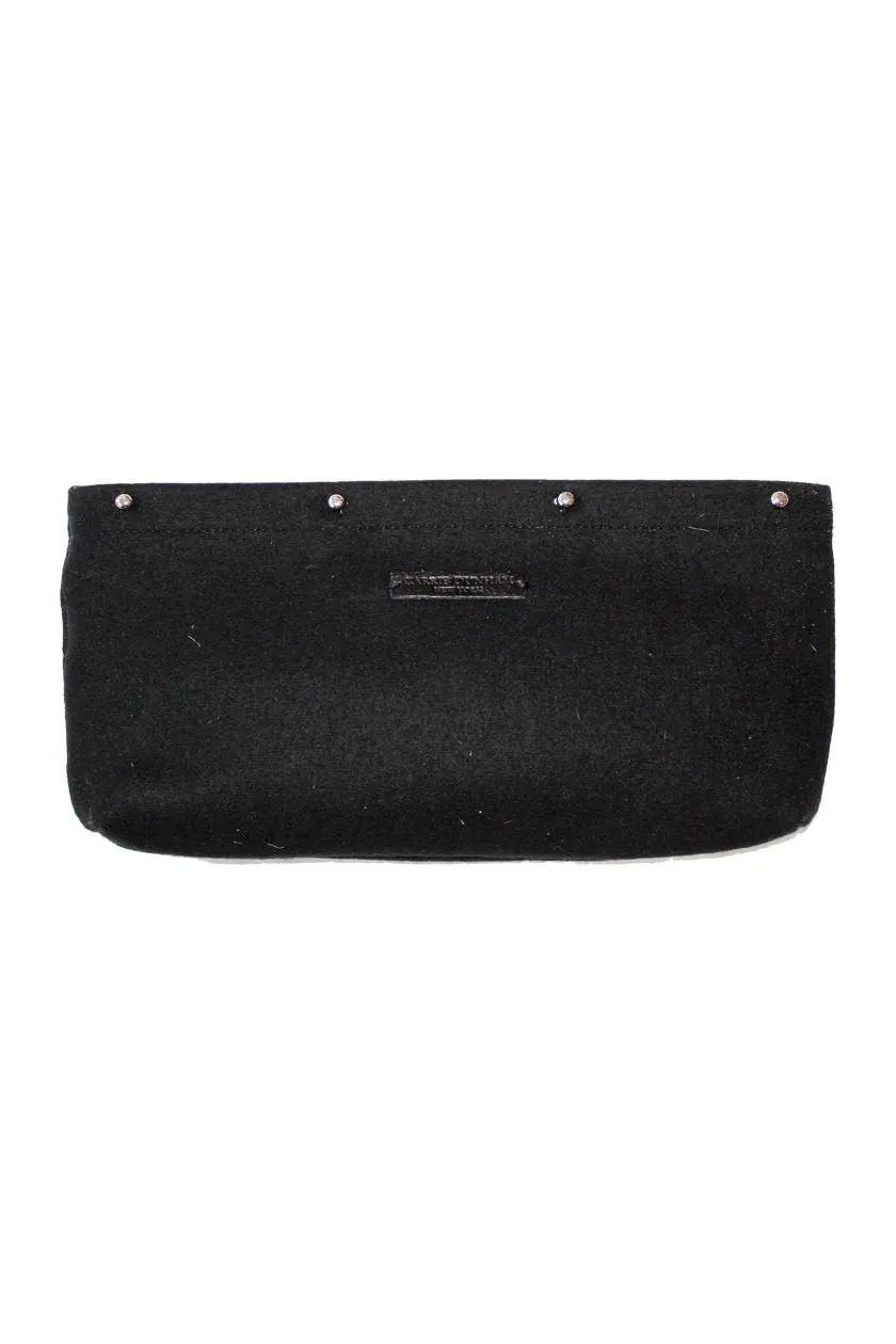 Black Cashmere Wool Clutch Cover