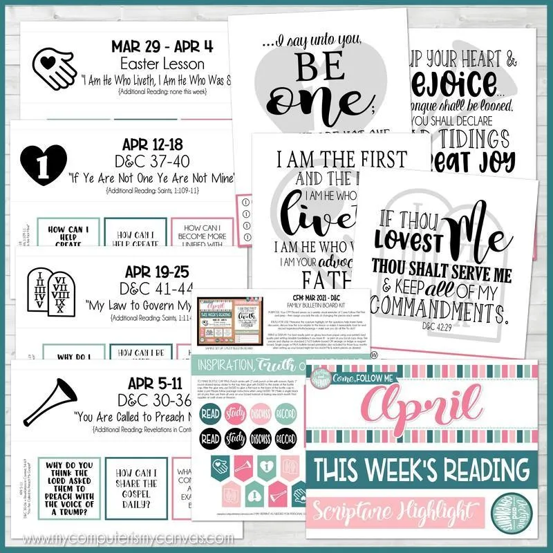 CFM D&C Family Bulletin Board Kit   FAUX Sheets {APR 2021} PRINTABLE