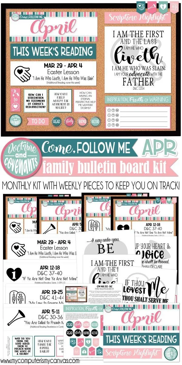 CFM D&C Family Bulletin Board Kit   FAUX Sheets {APR 2021} PRINTABLE