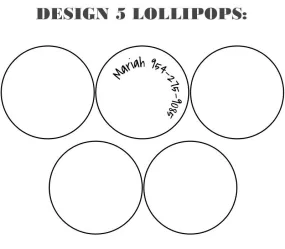 Customize your own 2" flat style edible image lollipop