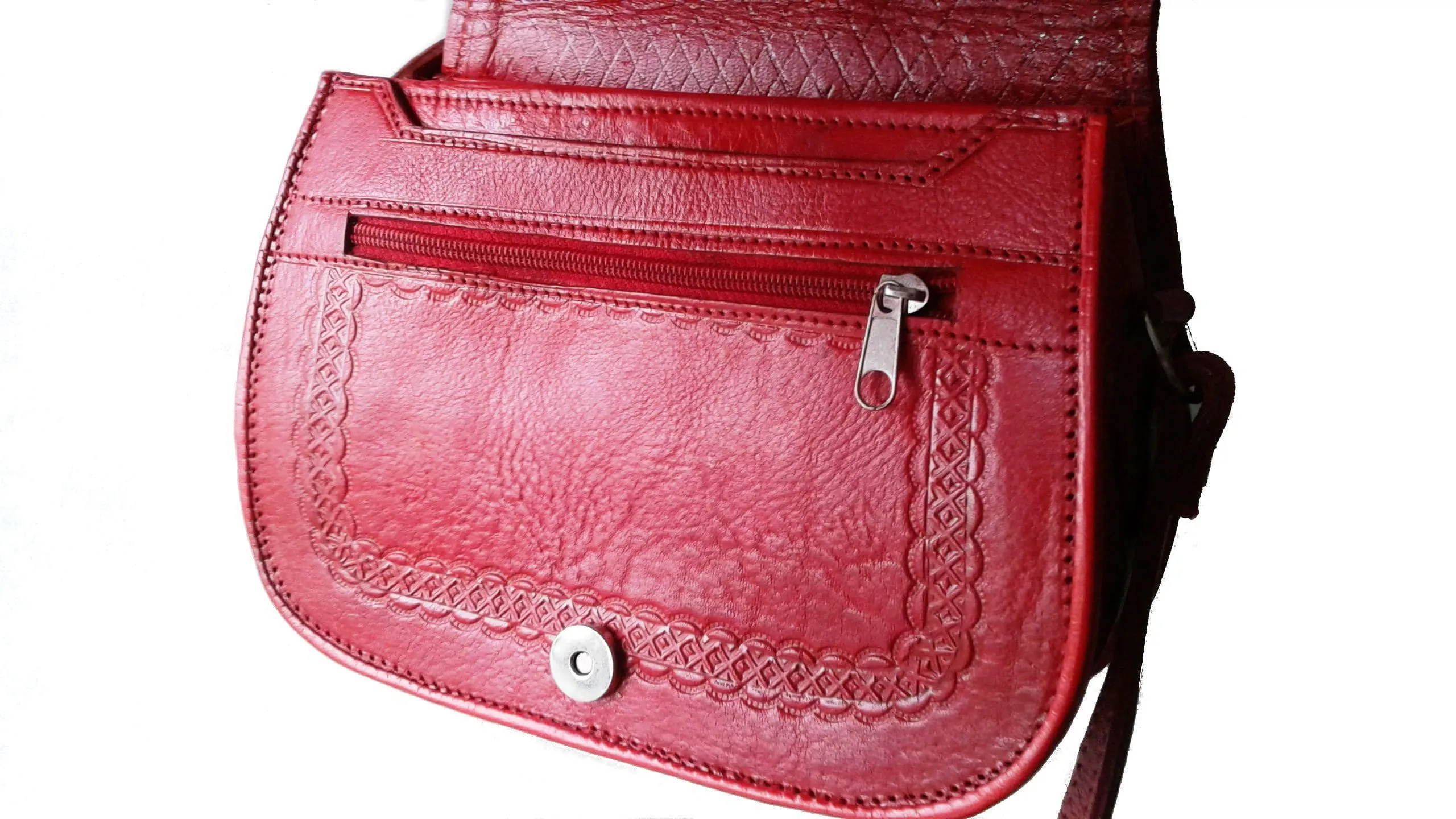 Dorar Handbag - Palm- Red