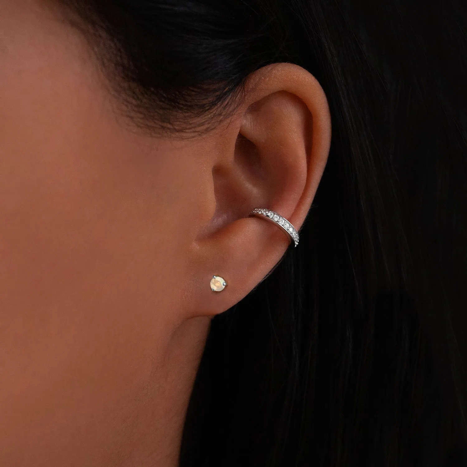 Element Studs | Silver & Opal