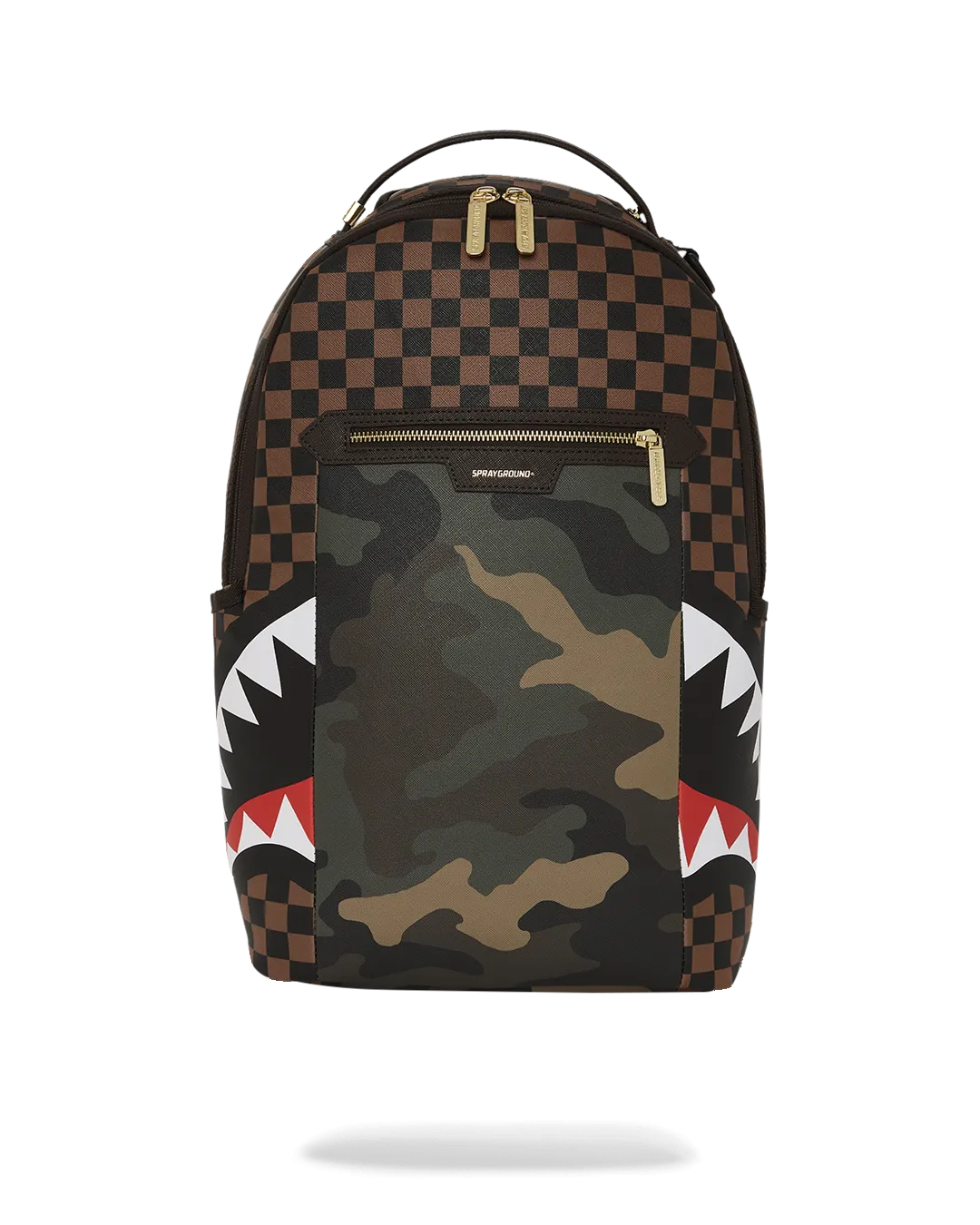 EXTERIOR GOLD ZIP POCKET SHARKS IN PARIS BACKPACK (DLXV)