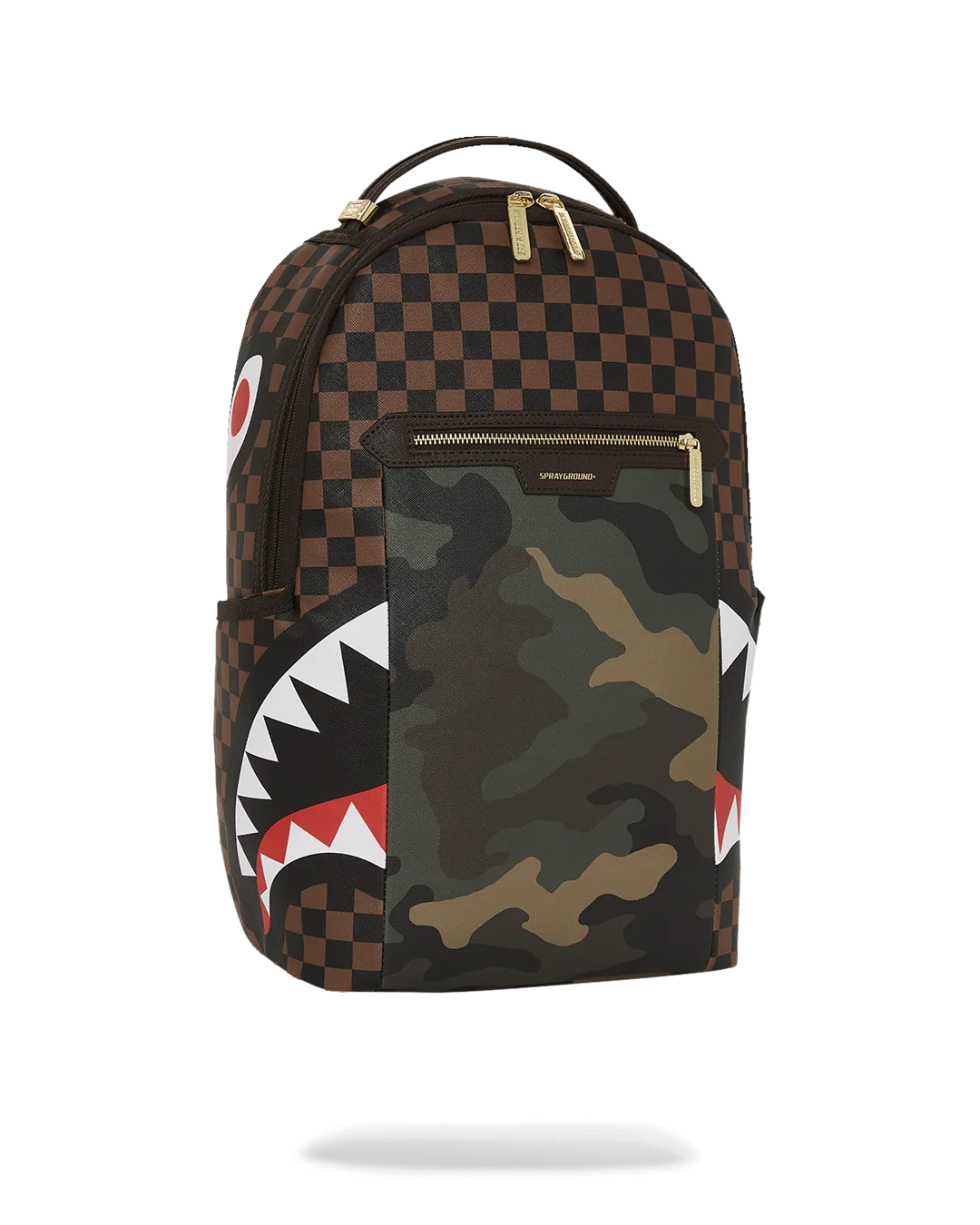 EXTERIOR GOLD ZIP POCKET SHARKS IN PARIS BACKPACK (DLXV)