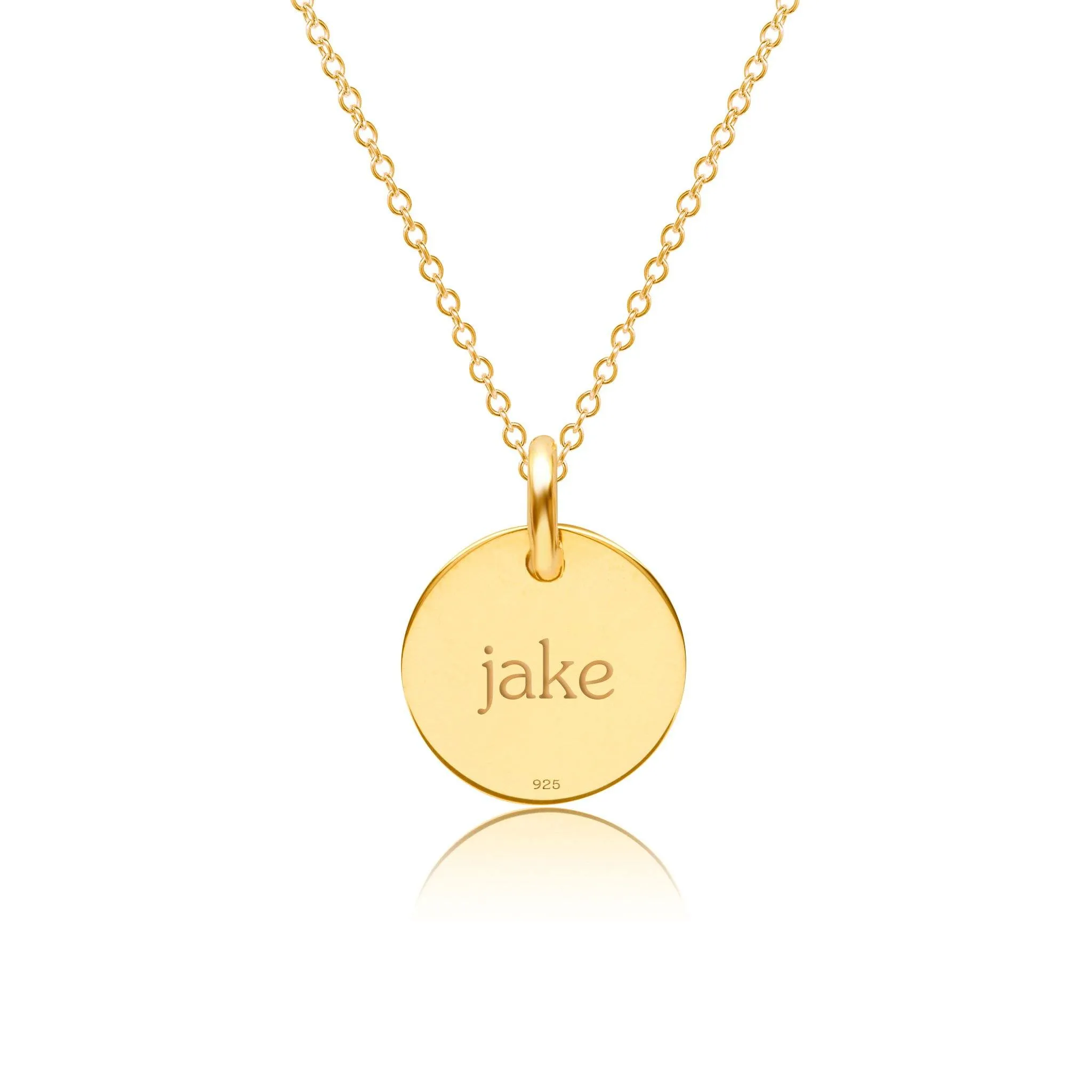 Gold Engravable Autism Necklace