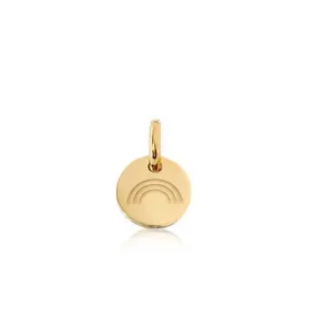 Gold Engravable Rainbow Circle Tag