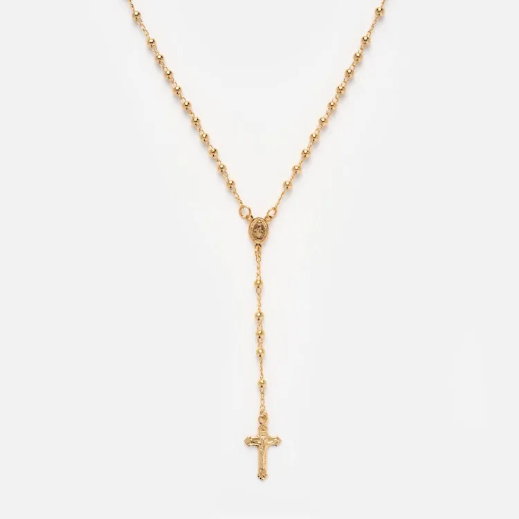 Gold Rosary Necklace