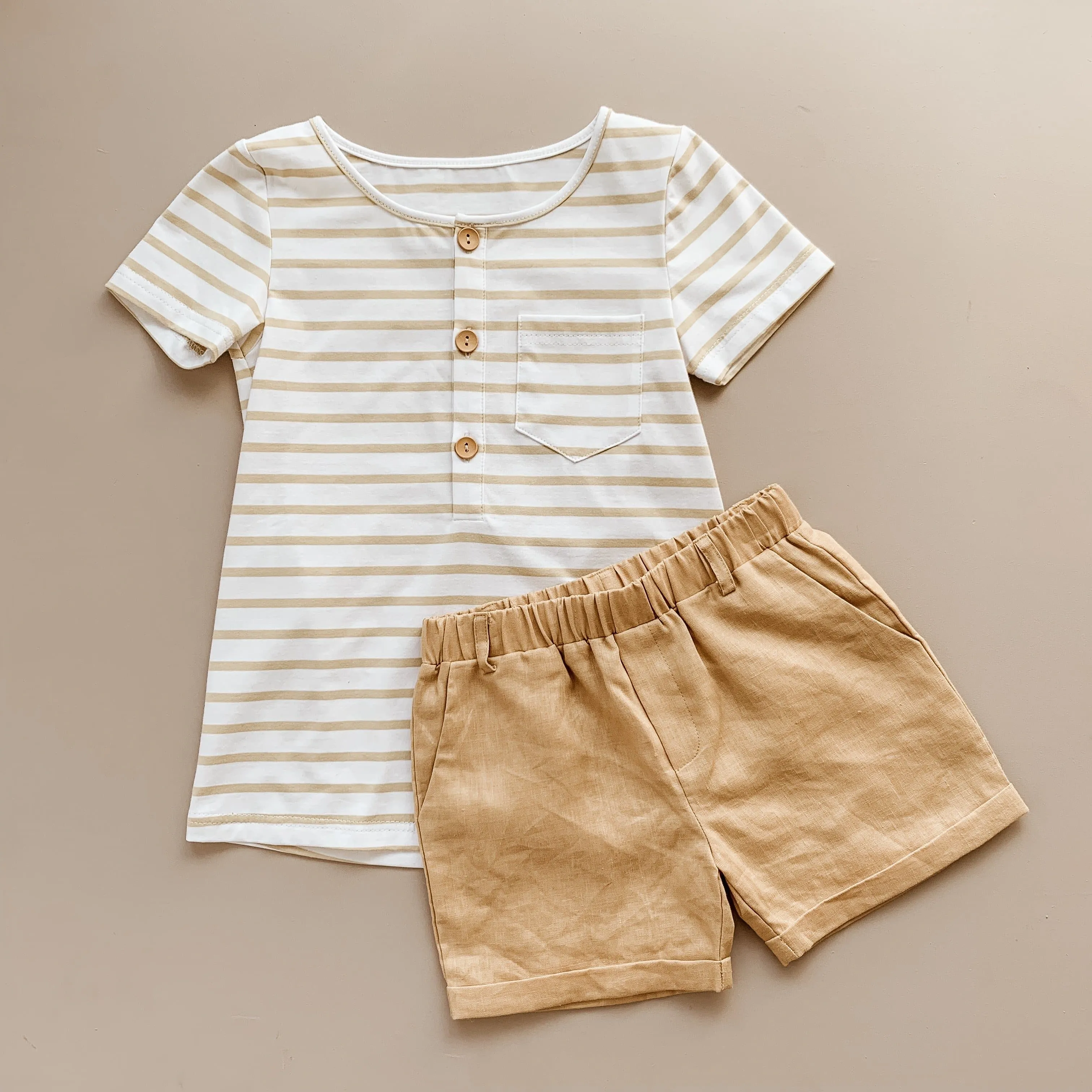 Golden Linen Chino Shorts