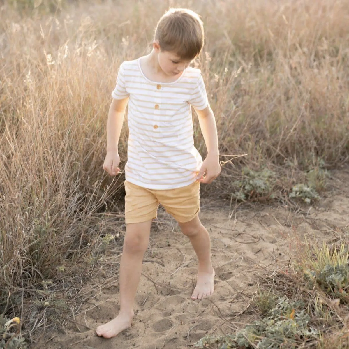 Golden Linen Chino Shorts