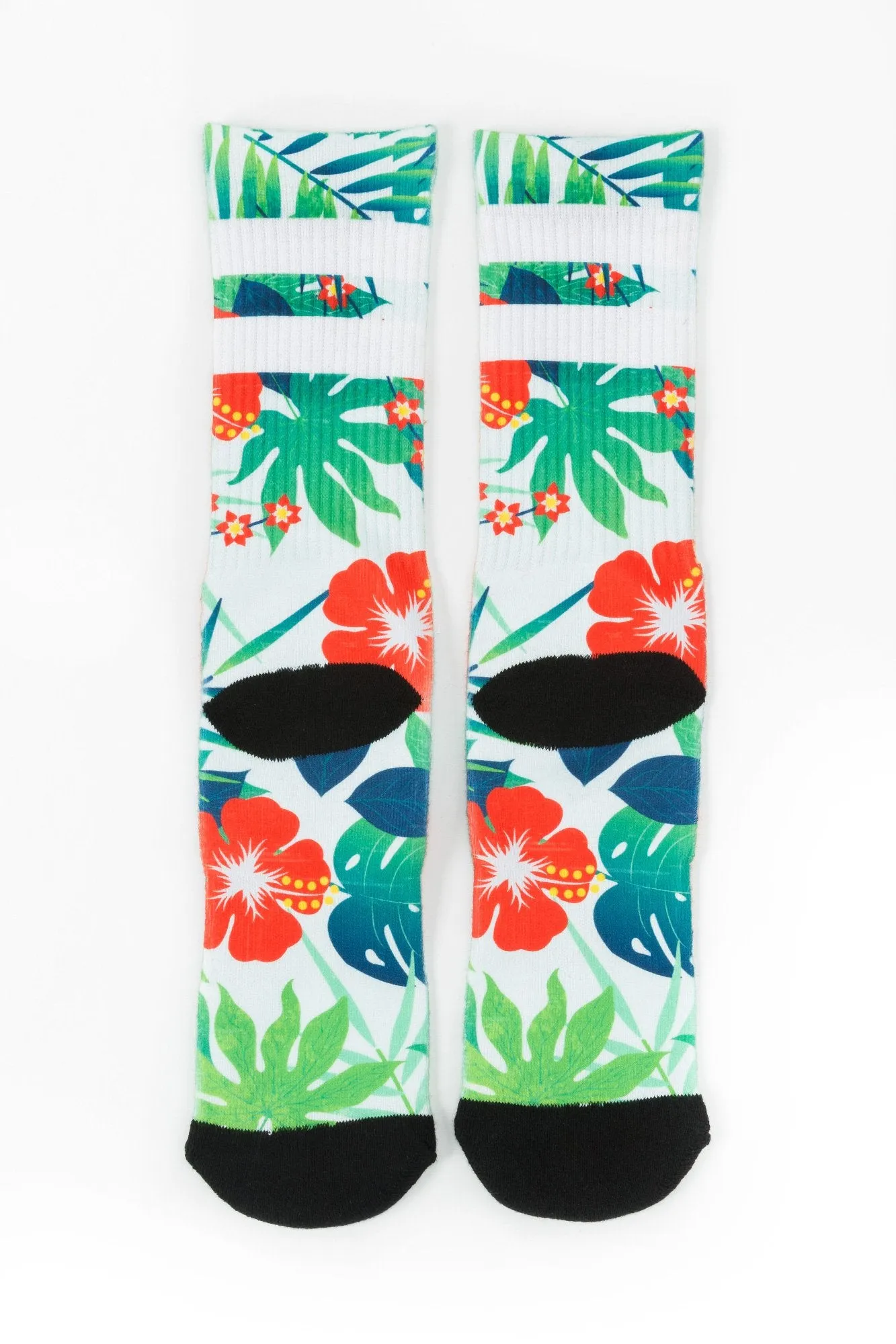 Guys Jungle Flower Print Socks