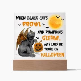 Halloween Collection Pumpkins Gleam Acrylic Plaque