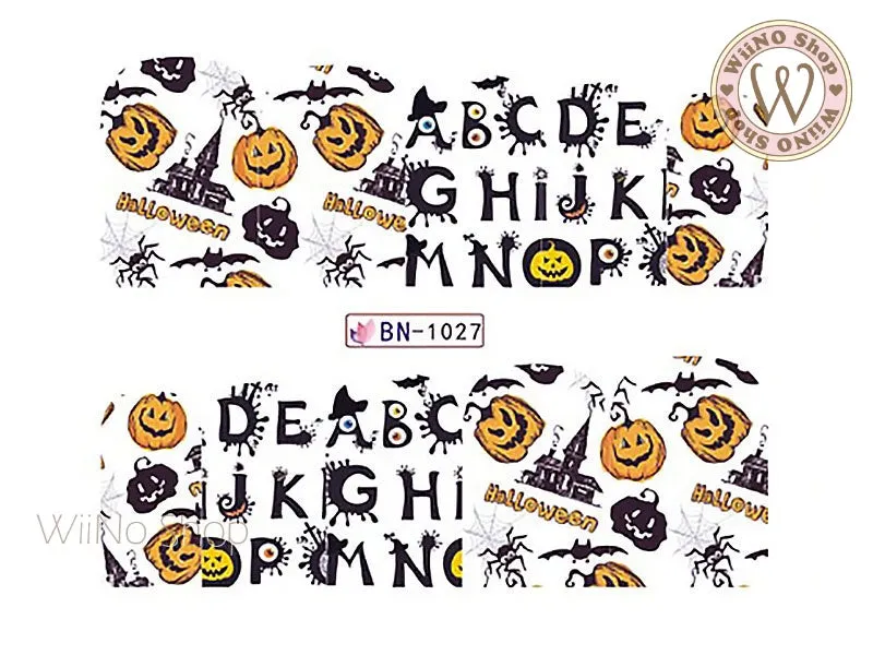 Halloween Water Slide Nail Art Decals - 1pc (BN-1027)