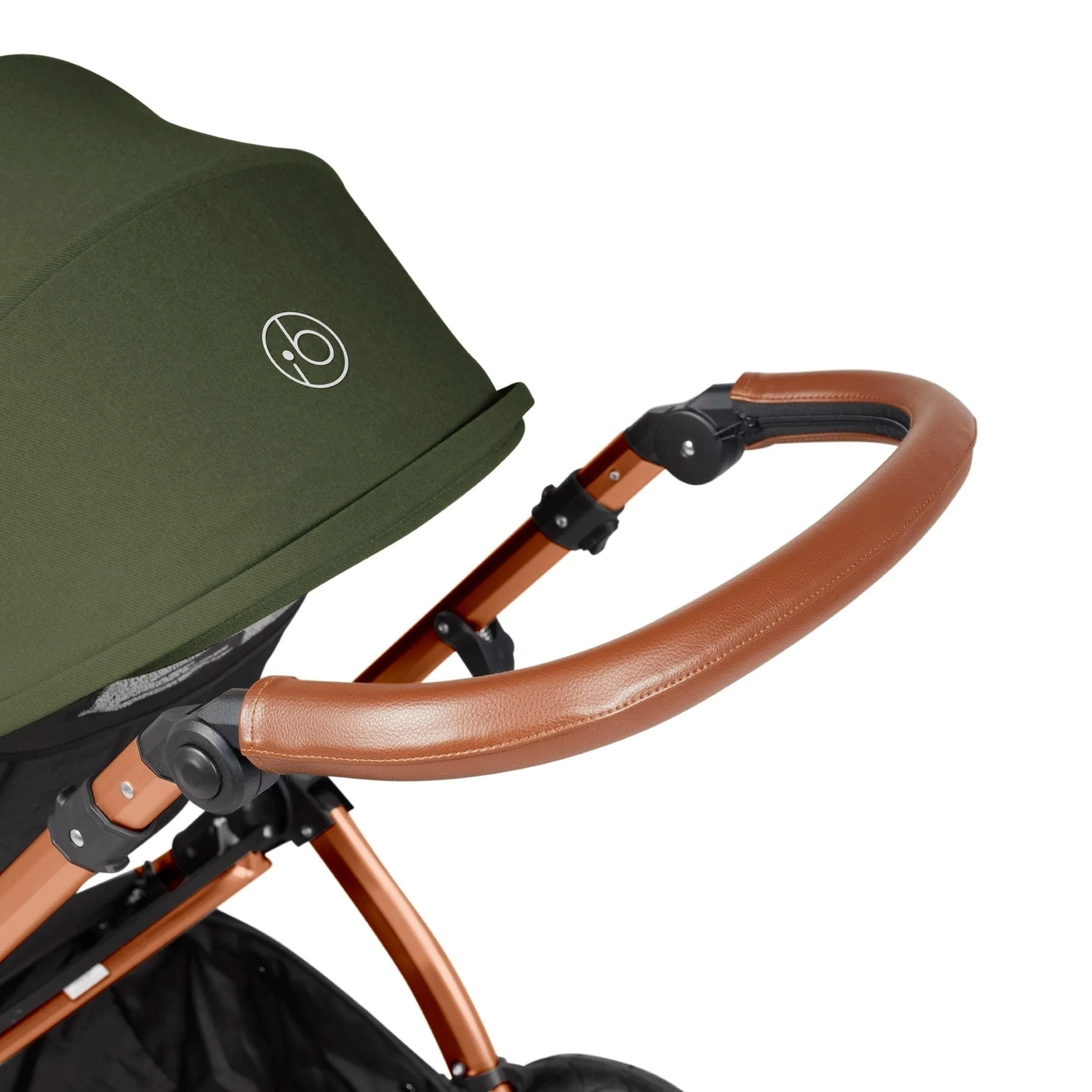 Ickle Bubba Stomp Luxe All-in-One I-Size Travel System With Isofix Base - Bronze / Woodland / Tan