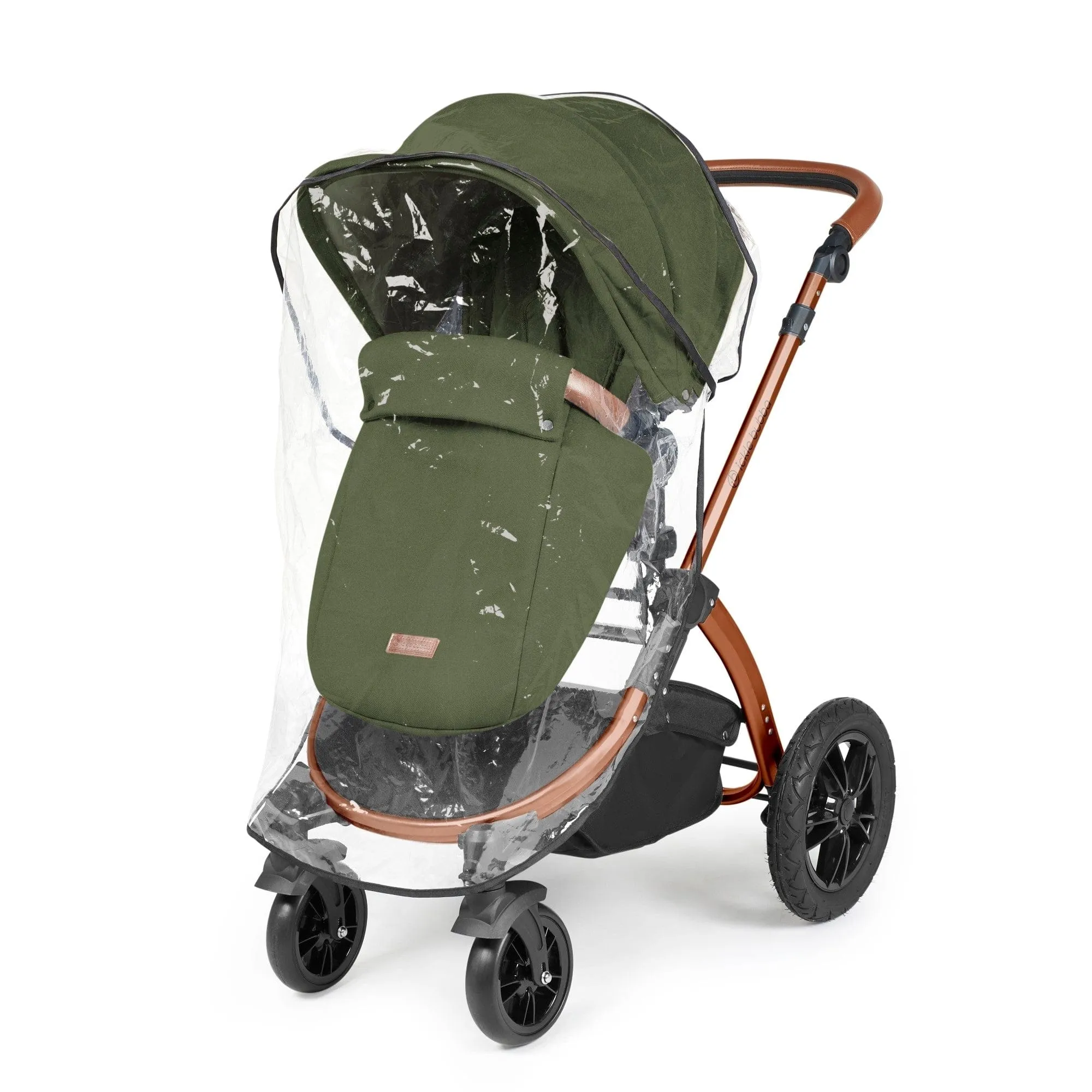 Ickle Bubba Stomp Luxe All-in-One I-Size Travel System With Isofix Base - Bronze / Woodland / Tan