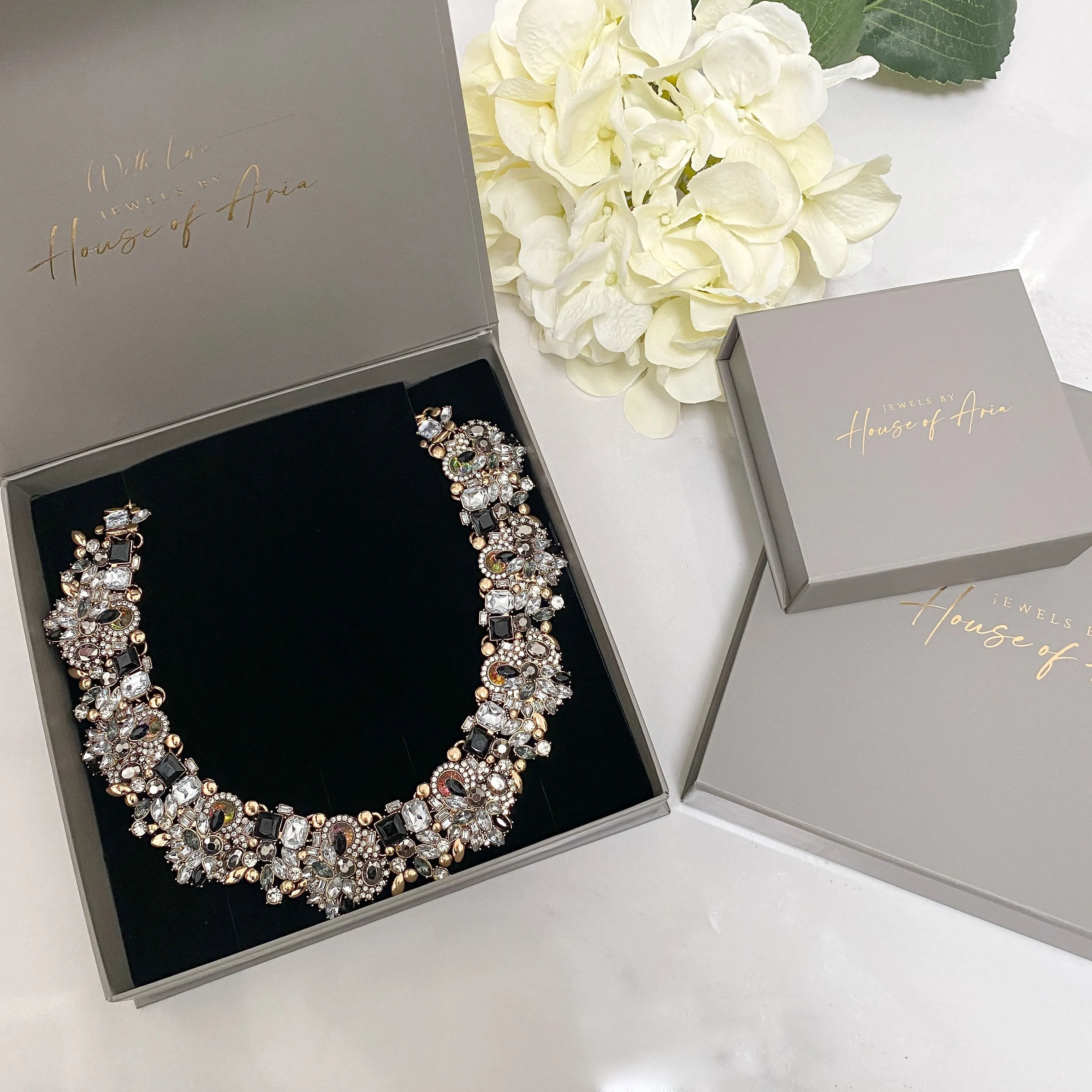 KIARA Gold Necklace & Earring Set