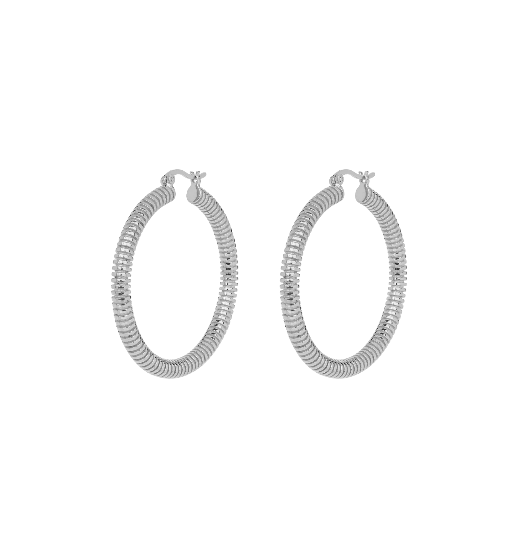 Large Spiral Hoop Earrings