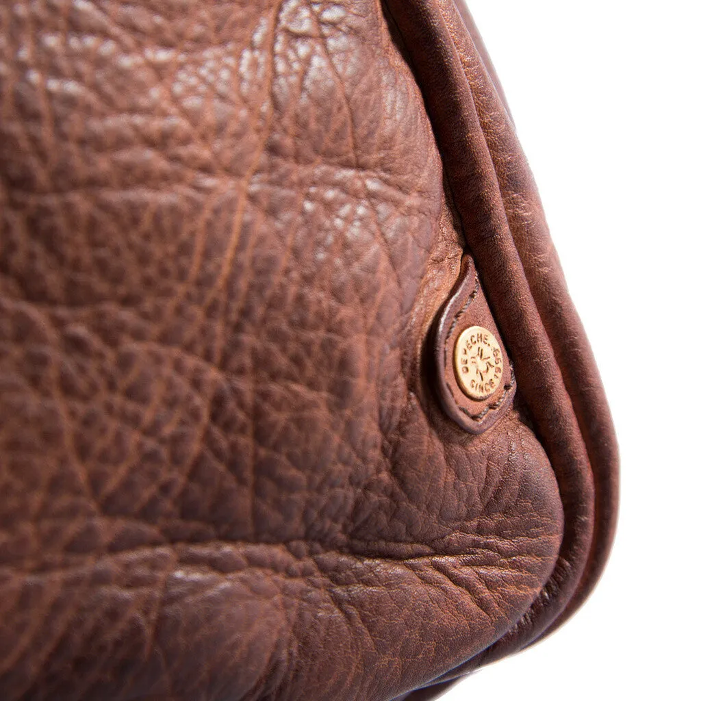 Large workbag in soft leather / 12012 - Brandy