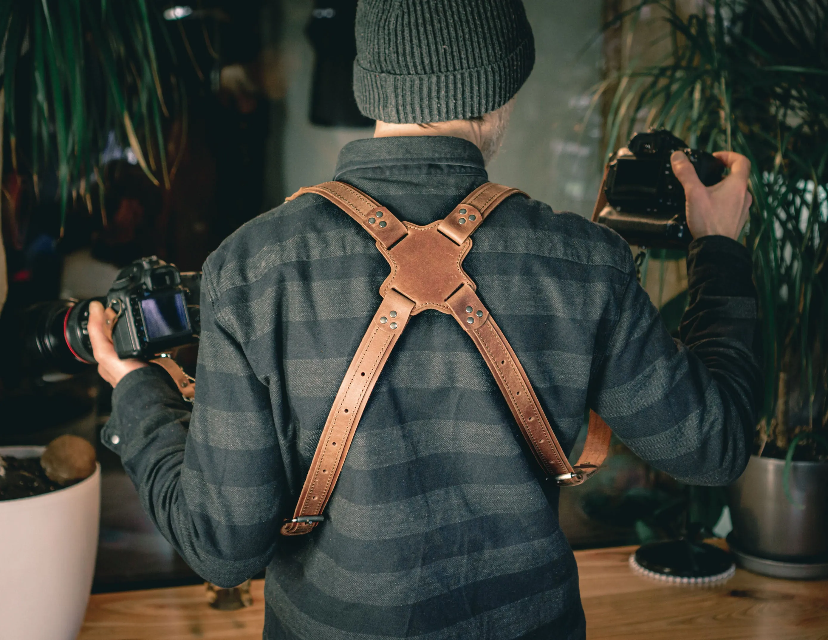 Leather Camera Harness | Dual Camera Strap | Handcrafted FashionRacing