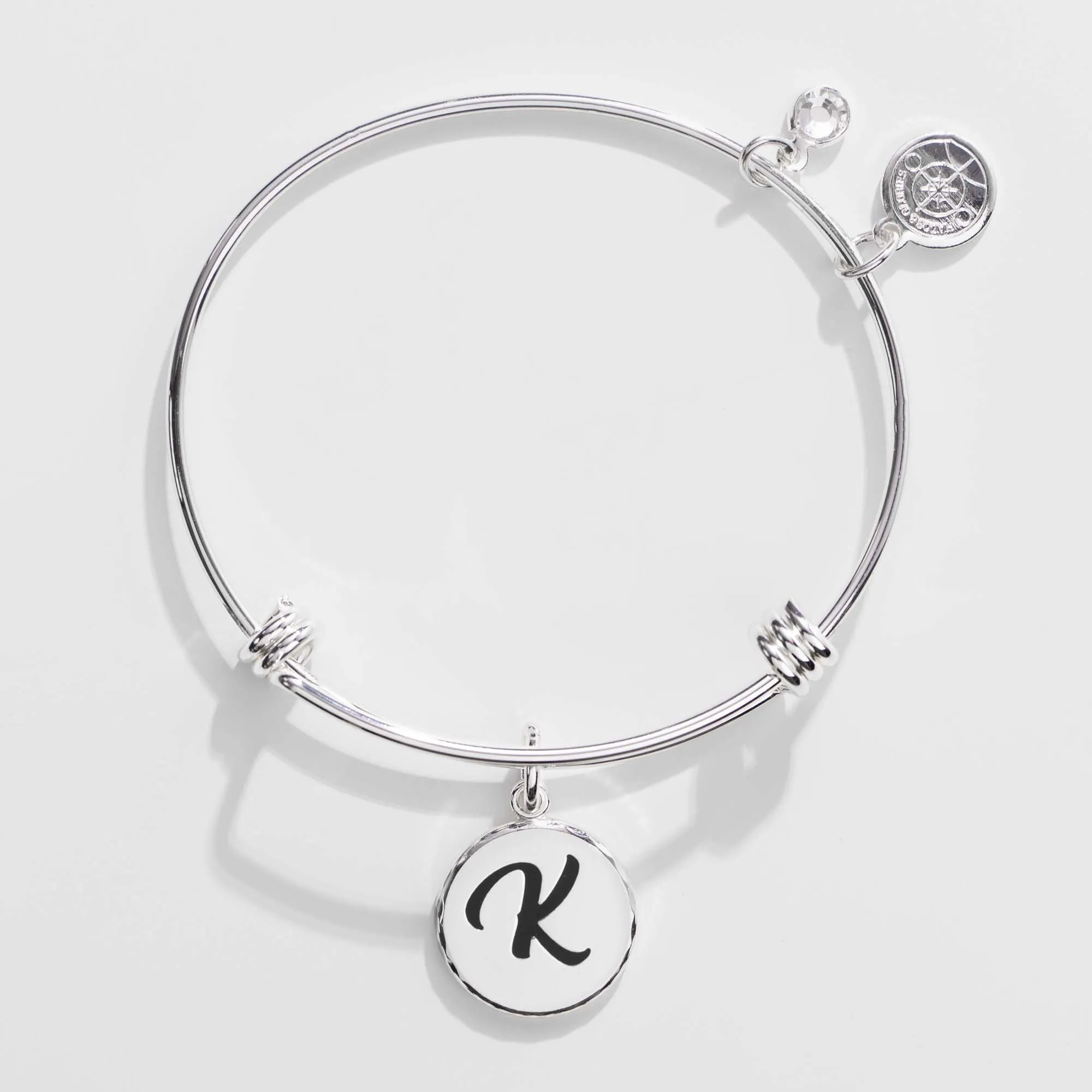 Letter K Charm Bangle, Halos & Glories