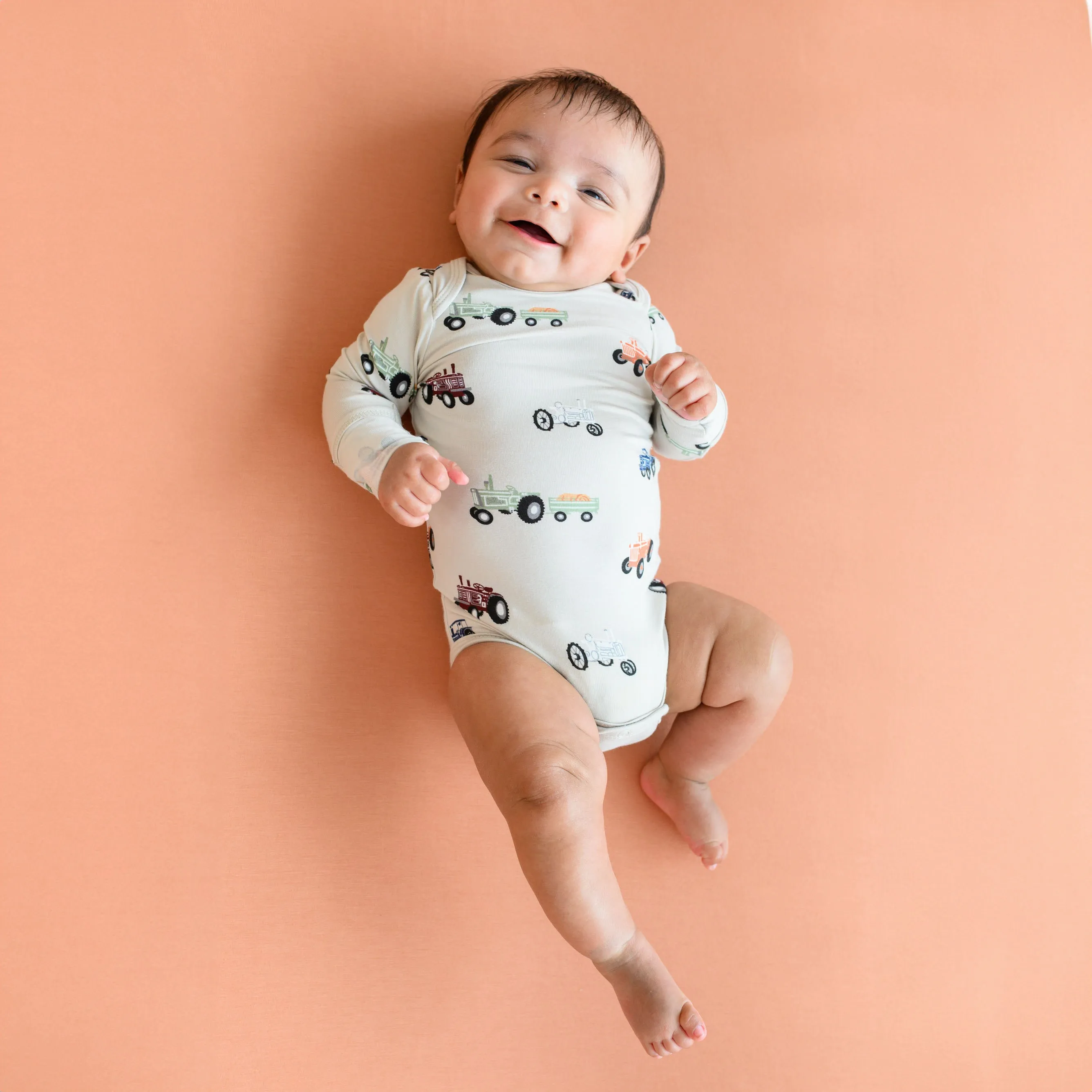 Long Sleeve Bodysuit in Tractor