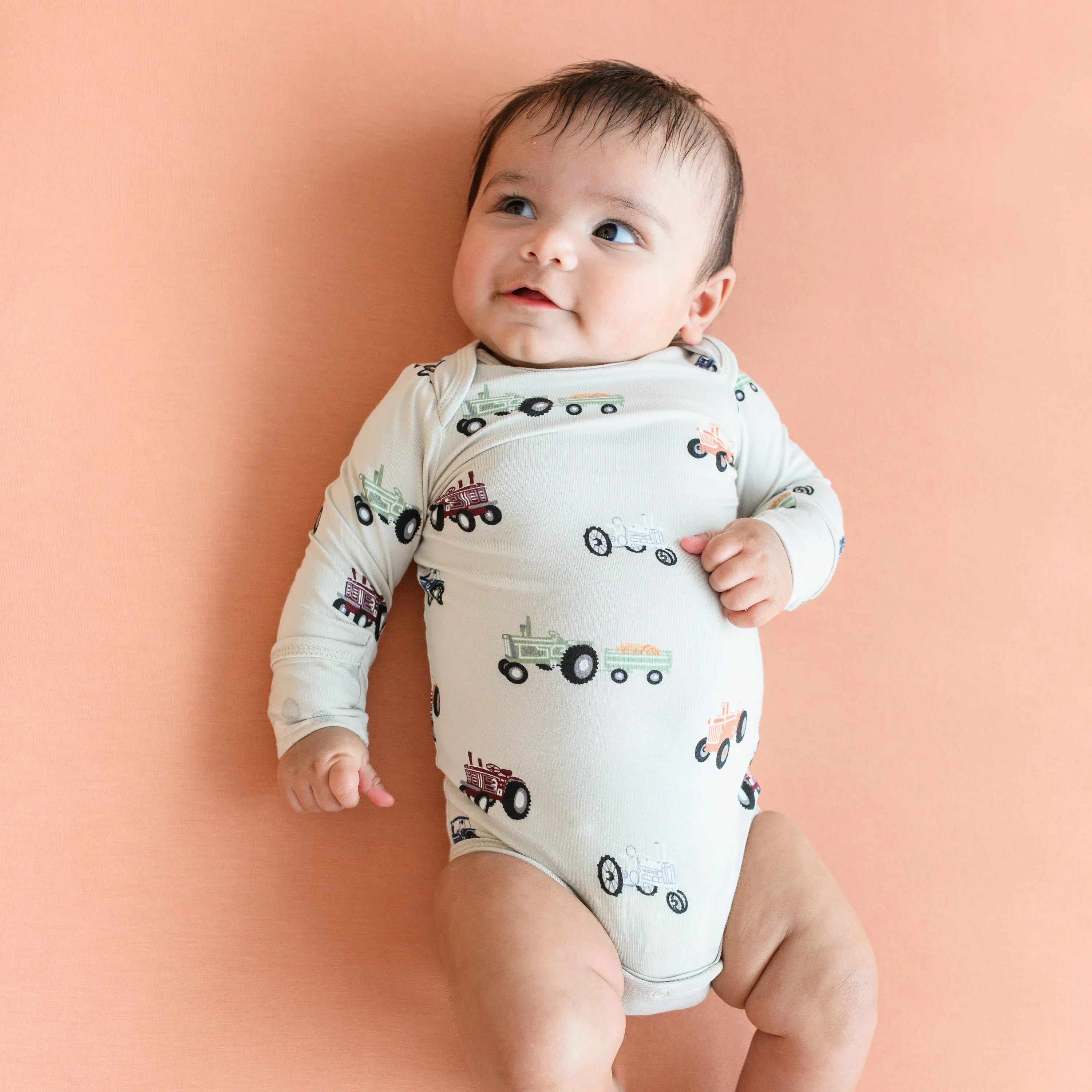 Long Sleeve Bodysuit in Tractor