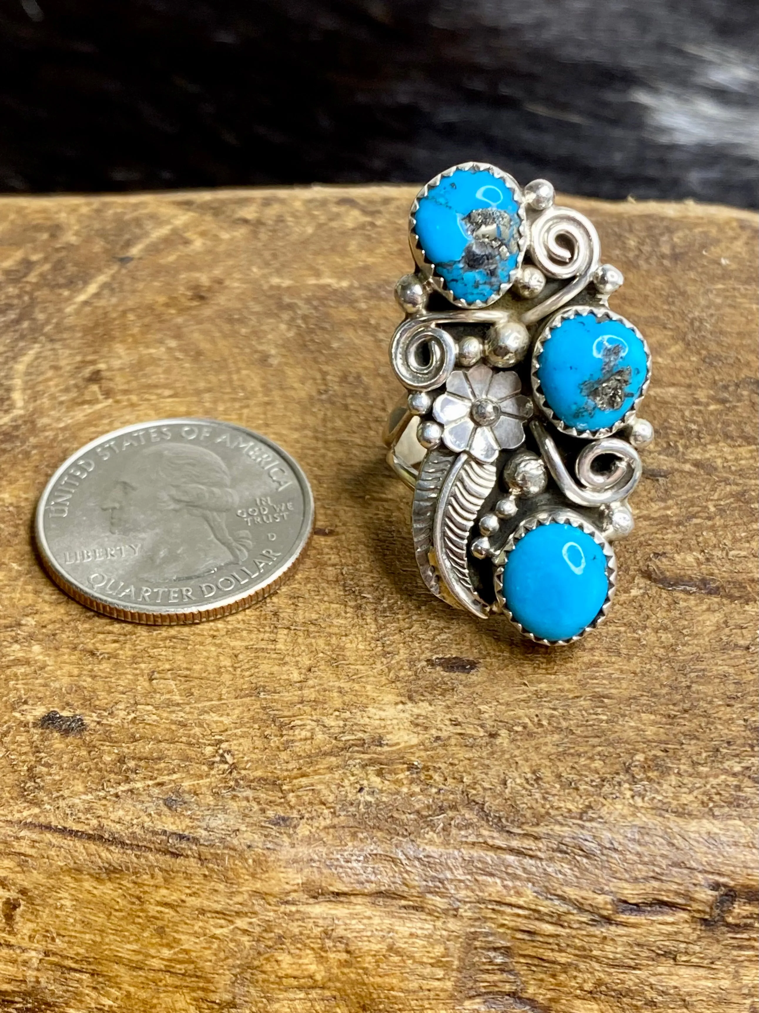 Masterpiece Turquoise Sterling Silver Ring